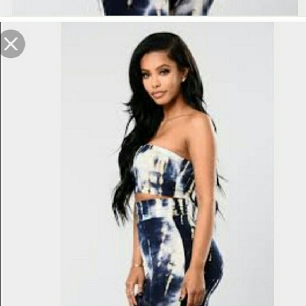 Fashion nova two piece tie dye set
